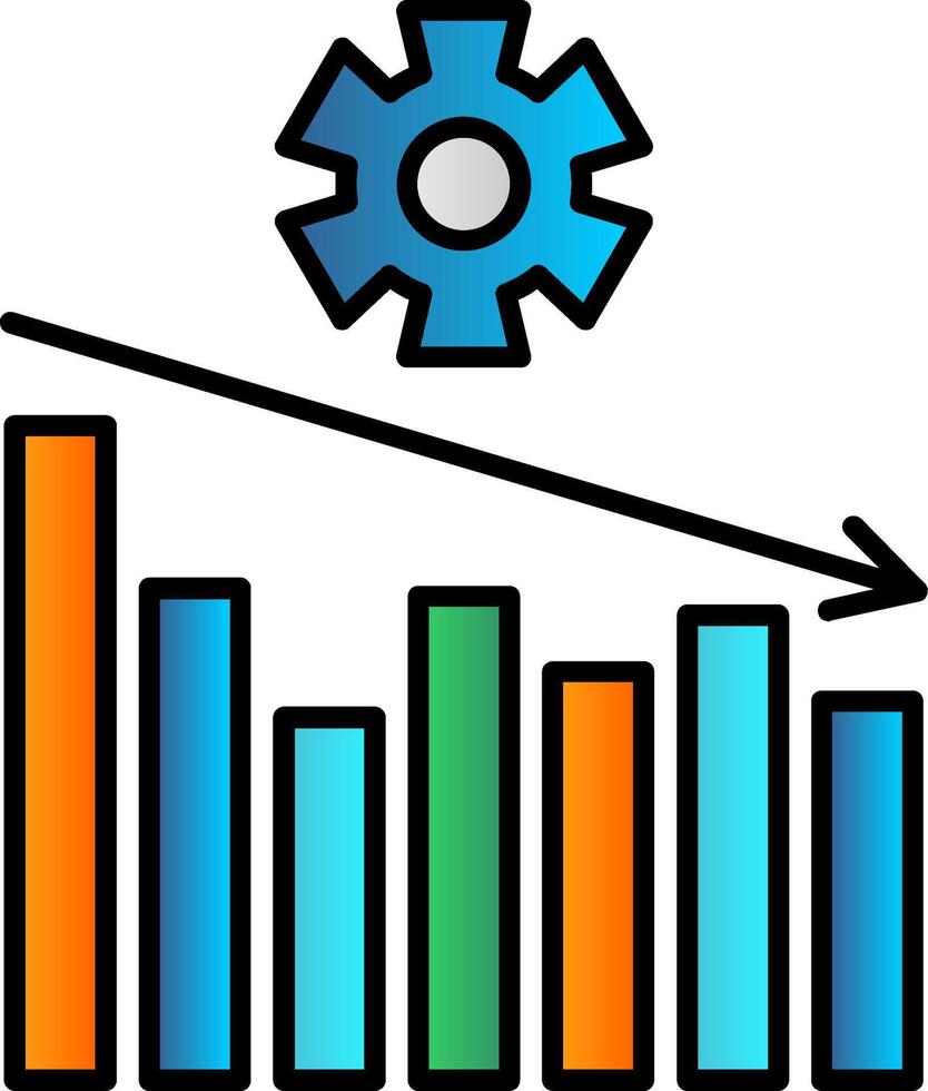 Management Line Filled Gradient  Icon vector