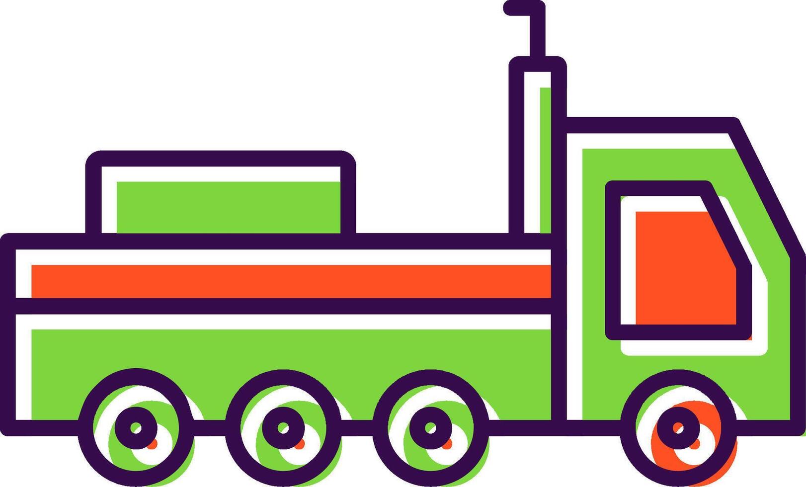 Trailer Filled  Icon vector