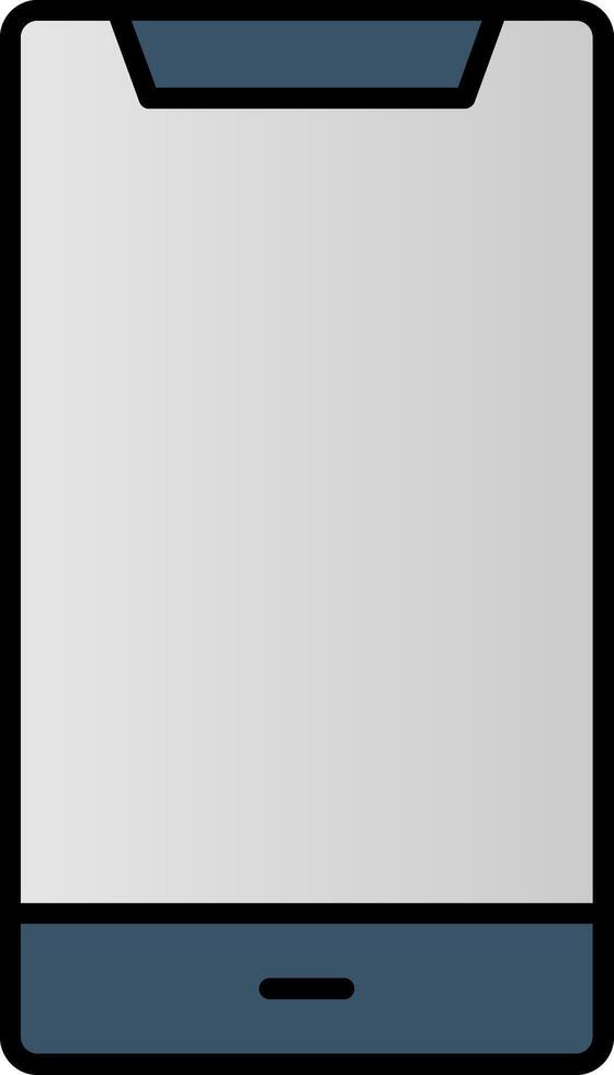 Mobile Line Filled Gradient  Icon vector