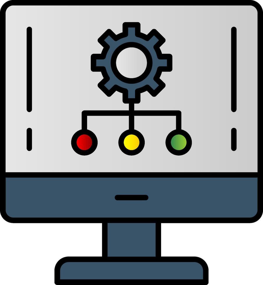 Hierarchy Line Filled Gradient  Icon vector