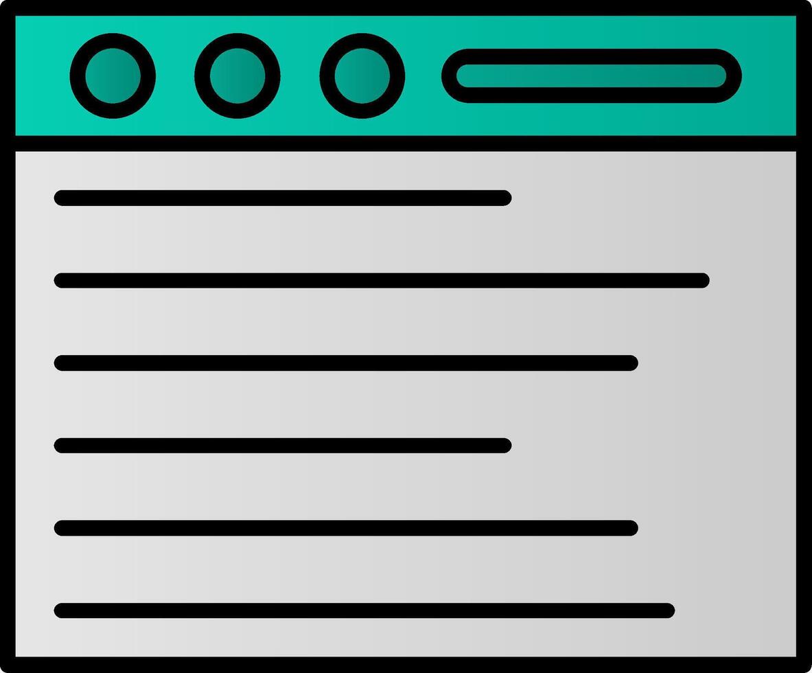 Web Browser Line Filled Gradient  Icon vector