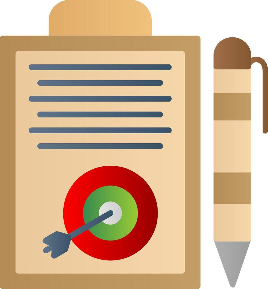 Planning Flat Gradient  Icon vector