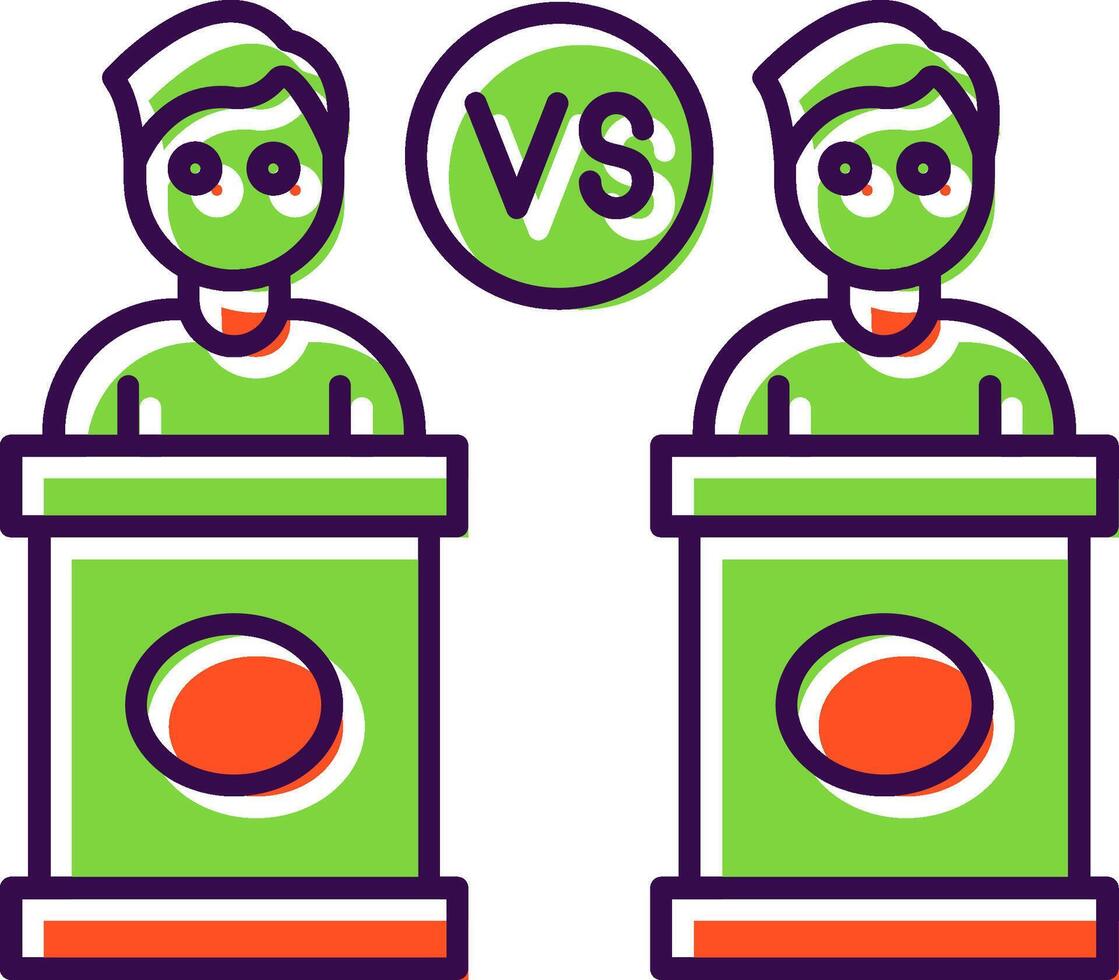 Debate Filled  Icon vector