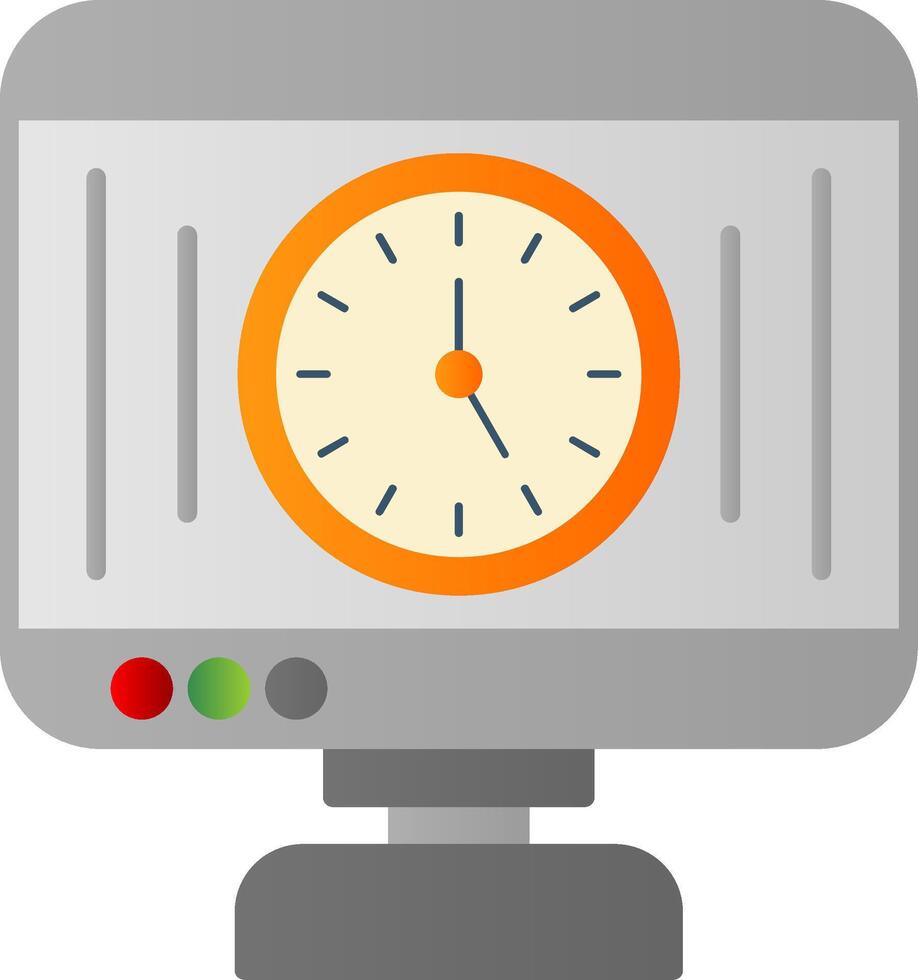 Time Management Flat Gradient  Icon vector