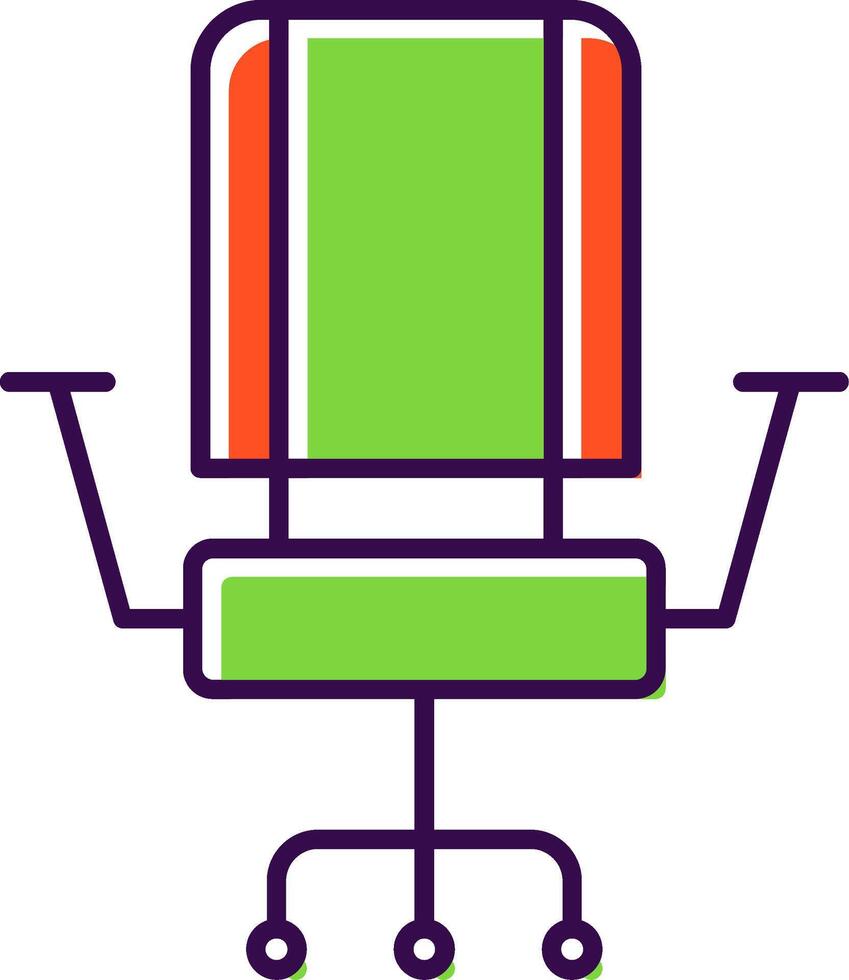 Chair Filled  Icon vector