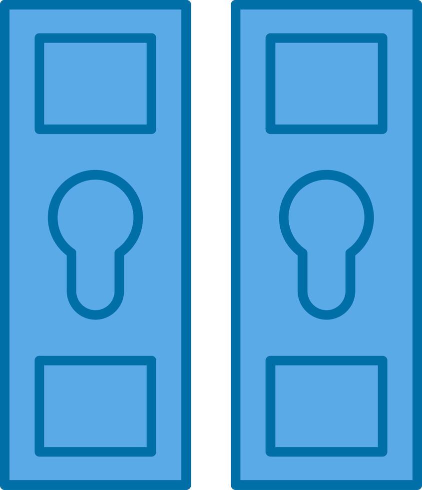 armario lleno azul icono vector