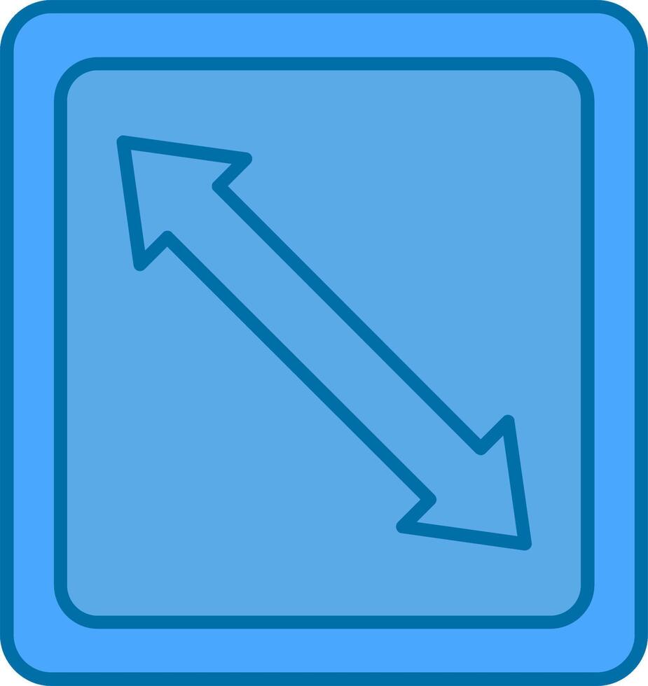 Right Down Filled Blue  Icon vector