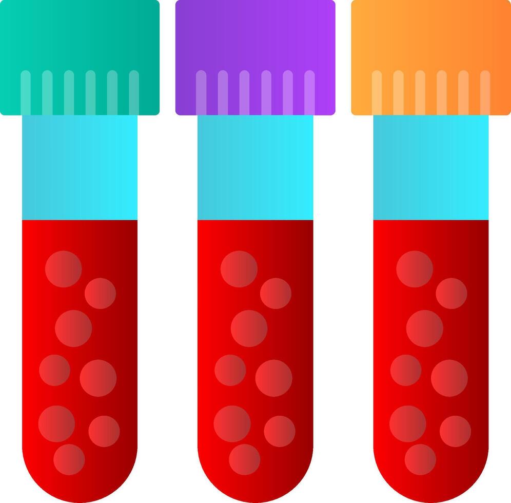 Blood Test Flat Gradient  Icon vector