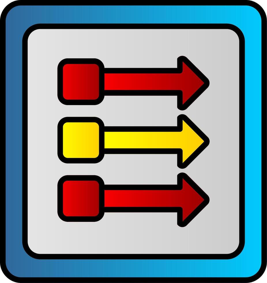 List Line Filled Gradient  Icon vector