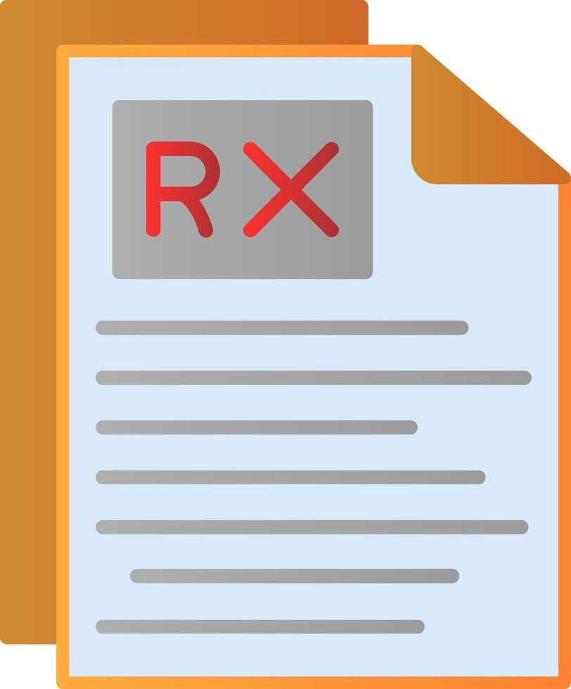 Rx Flat Gradient  Icon vector