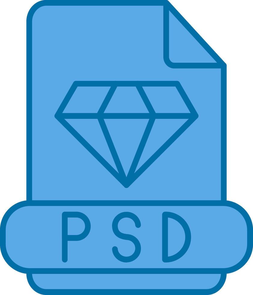 Psd Filled Blue  Icon vector