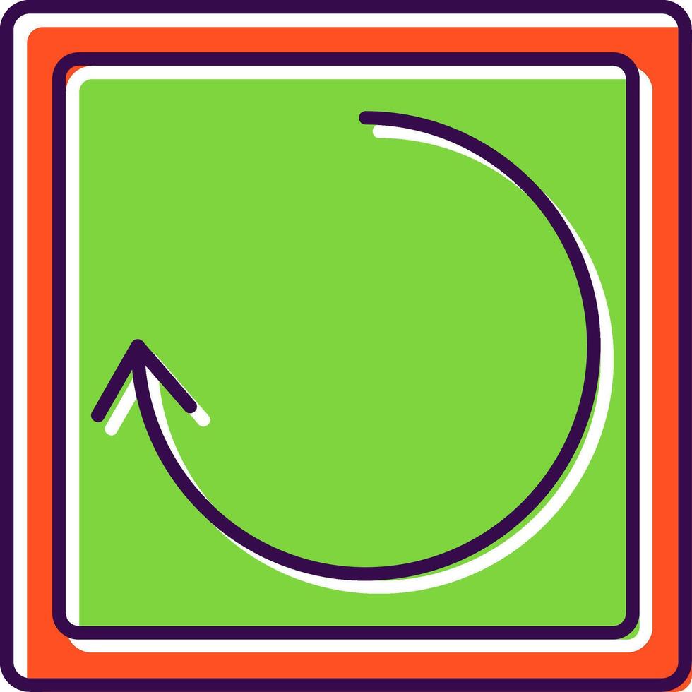 Rotate Filled  Icon vector