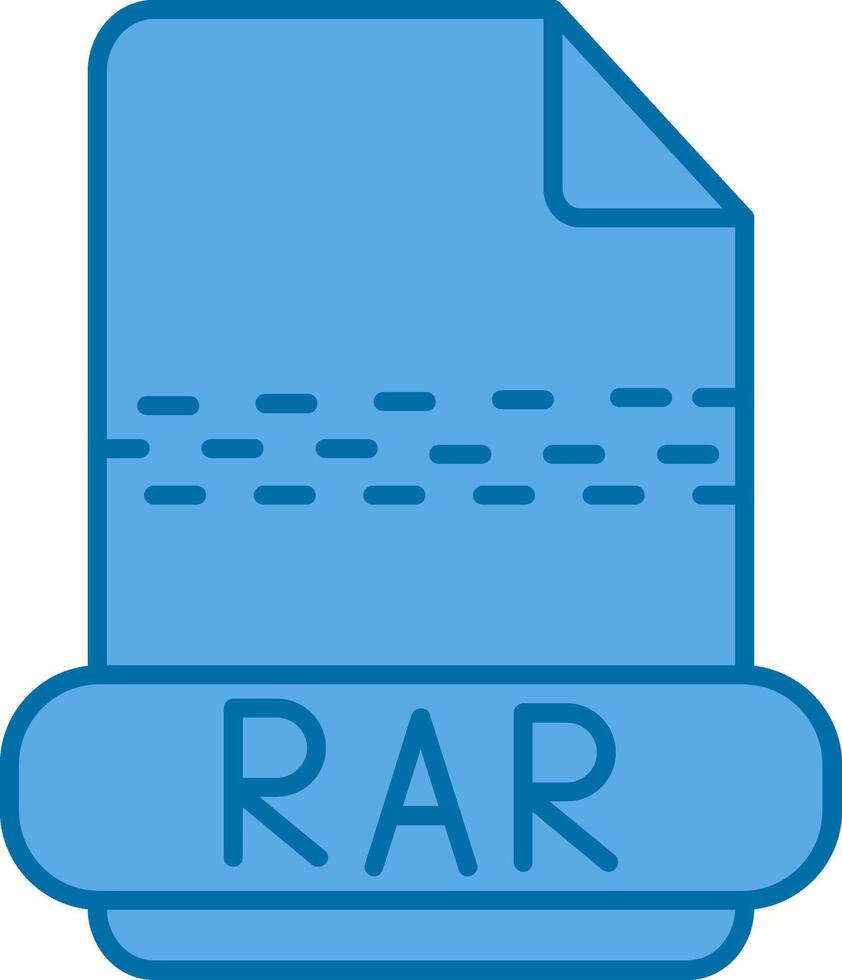 rar lleno azul icono vector