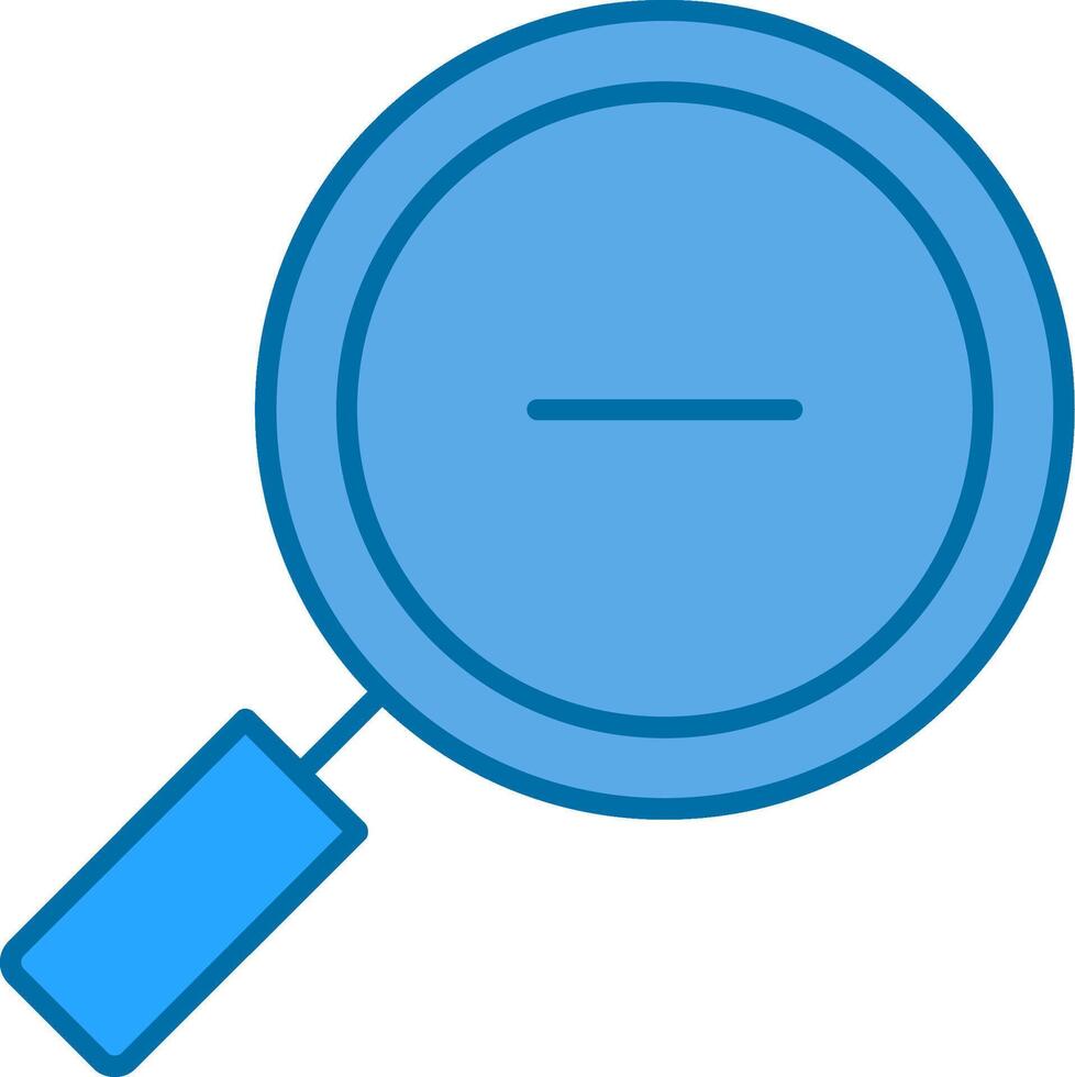 Zoom Out Filled Blue  Icon vector