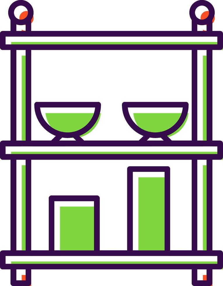Shelves Filled  Icon vector