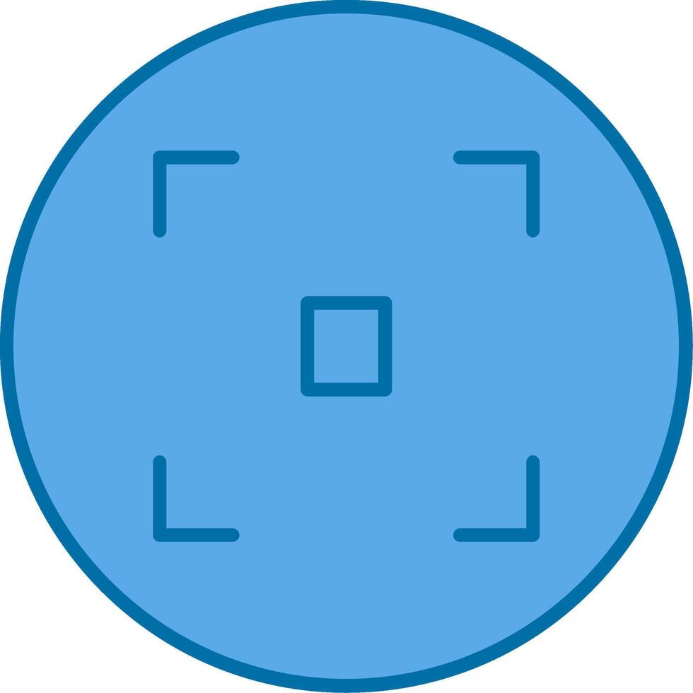 Focus Filled Blue  Icon vector
