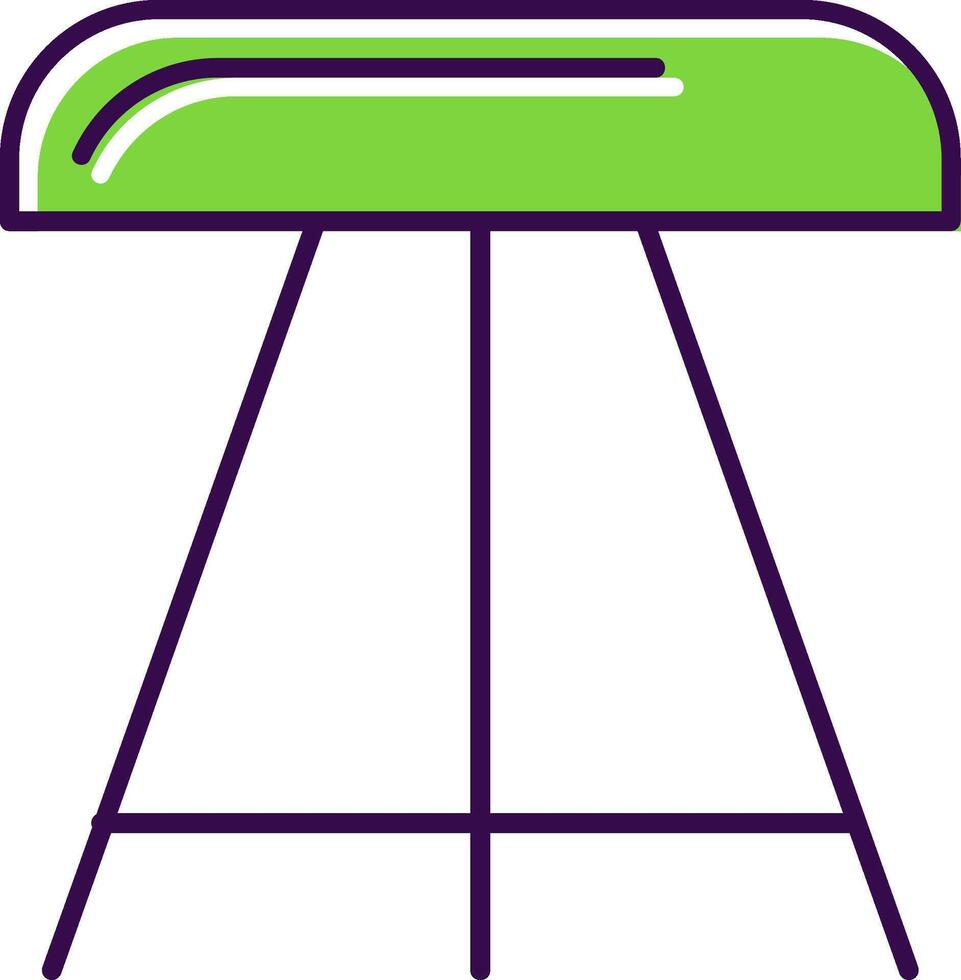 Stool Filled  Icon vector