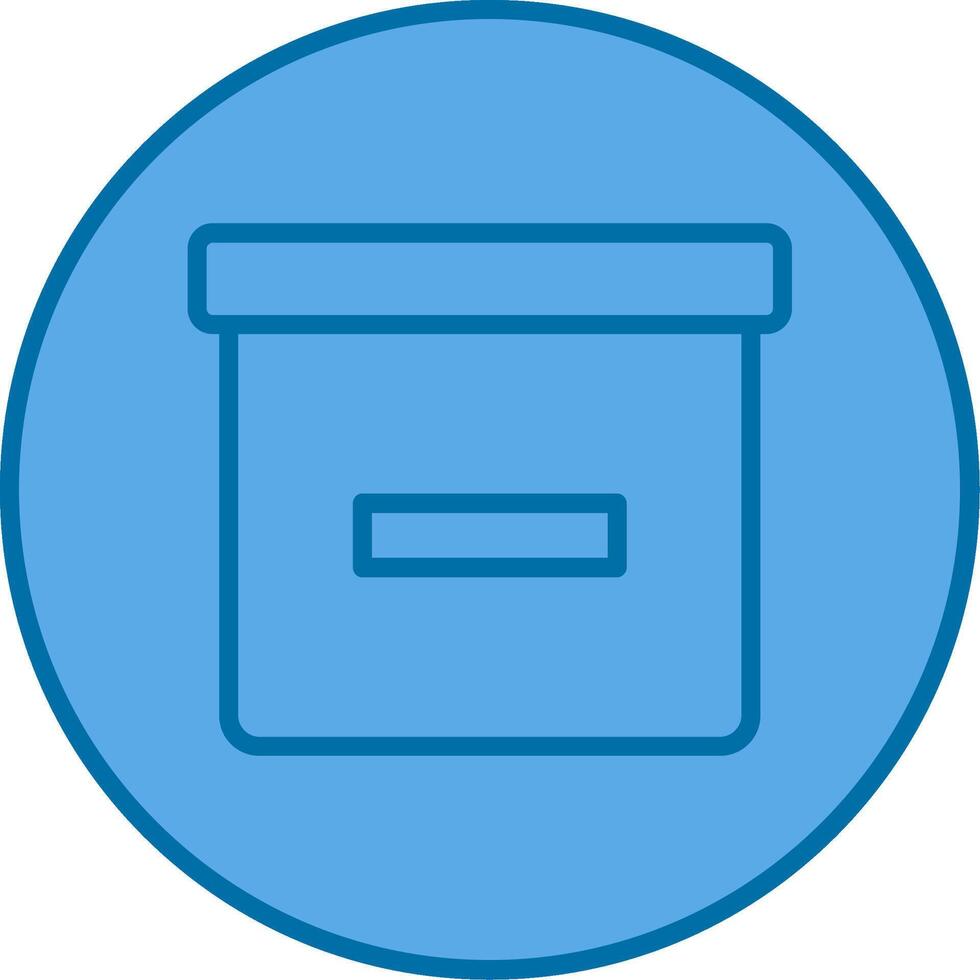 Box Filled Blue  Icon vector