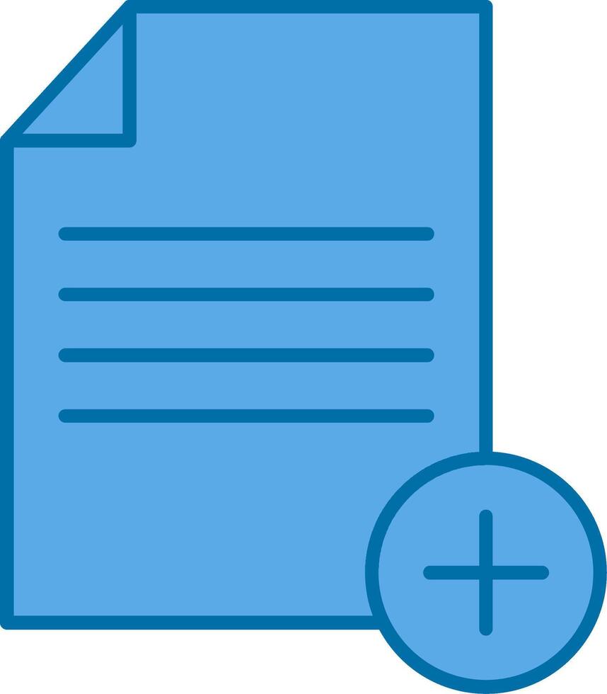 Add,File Filled Blue  Icon vector