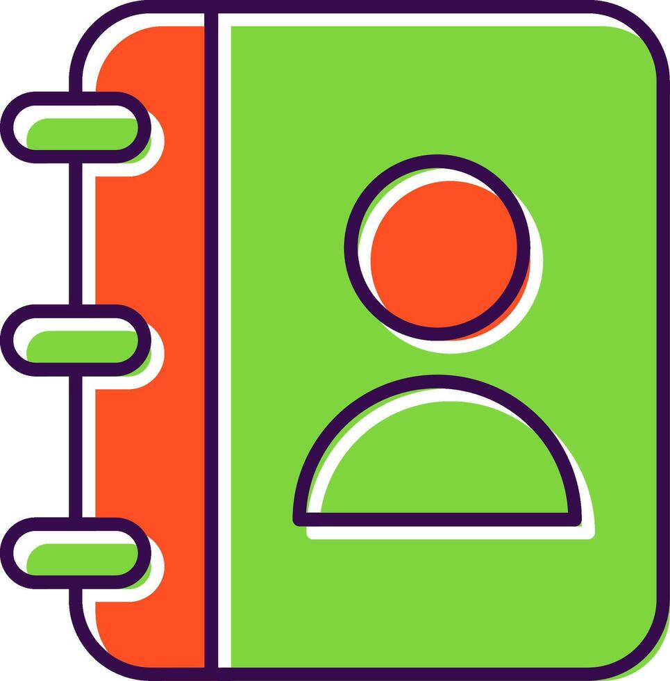 Contact Book Filled  Icon vector