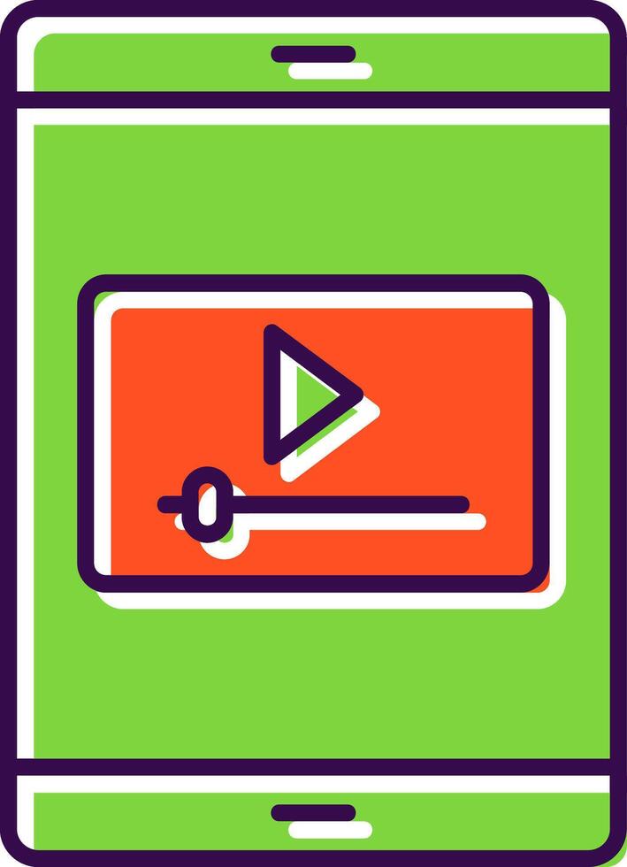 Mobile Marketing Filled  Icon vector