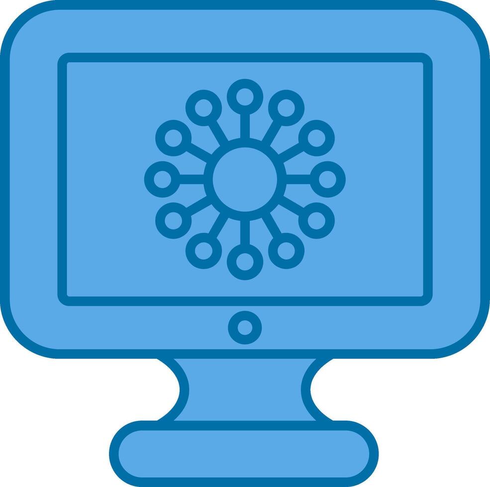 Diagram Filled Blue  Icon vector