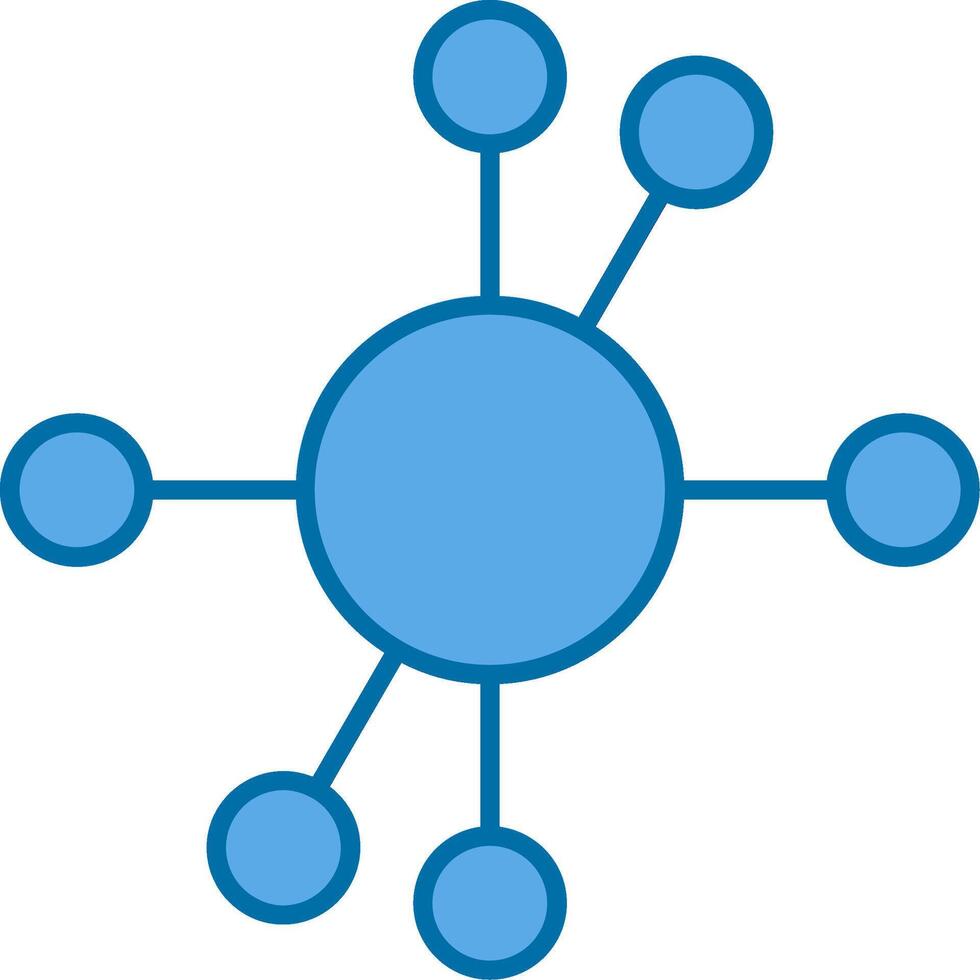 Diagram Filled Blue  Icon vector