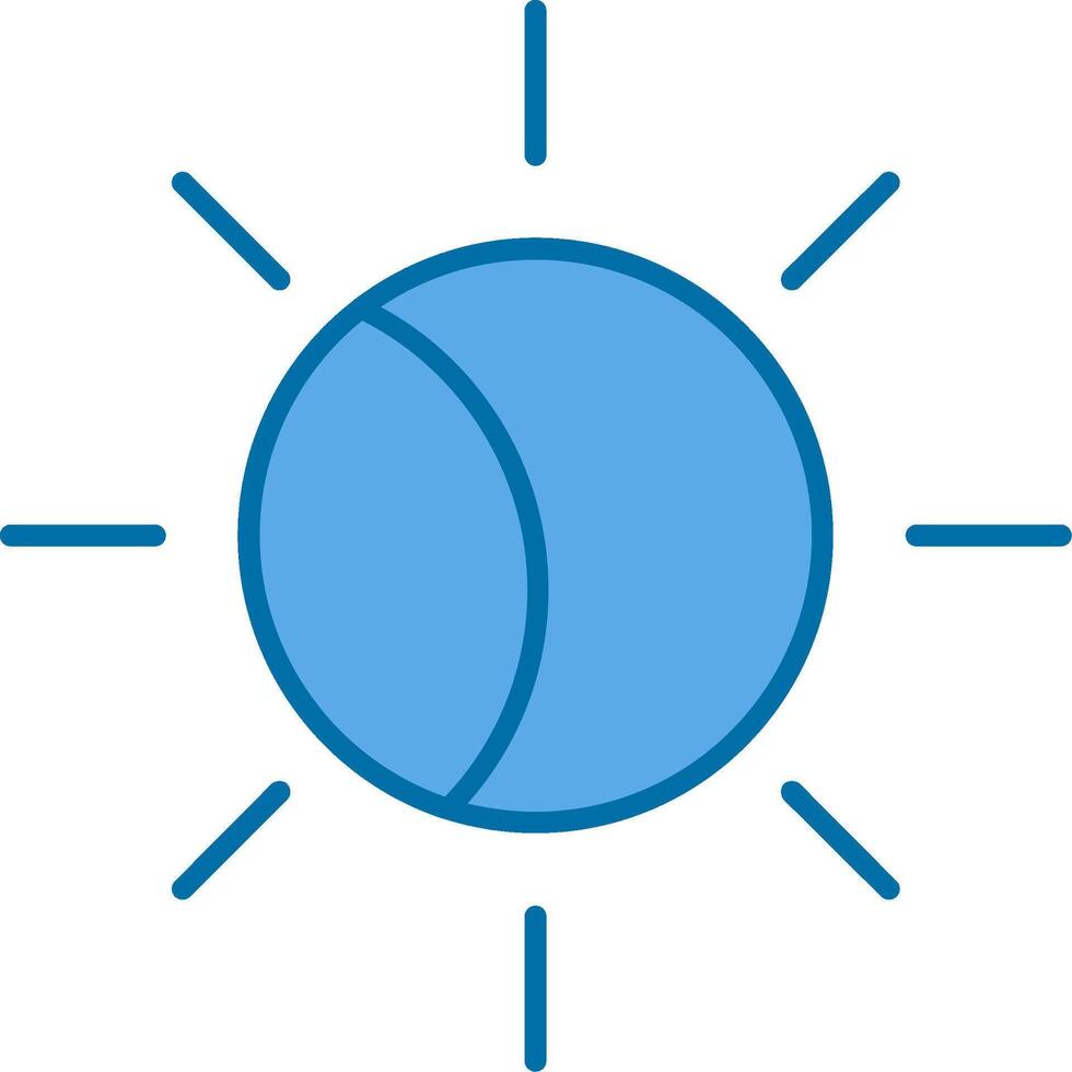 Eclipse Filled Blue  Icon vector
