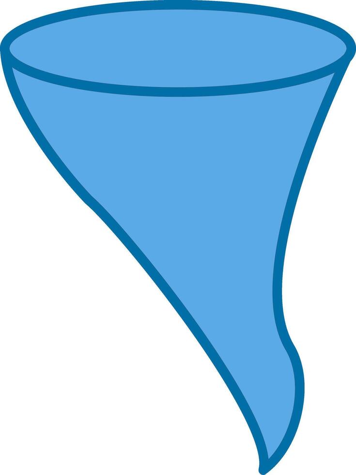 Tornado Filled Blue  Icon vector