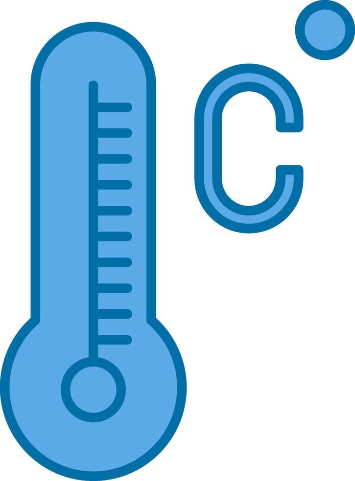 Celsius Filled Blue  Icon vector