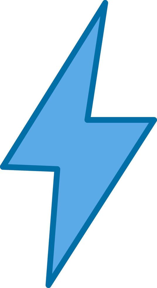 Thunder Filled Blue  Icon vector