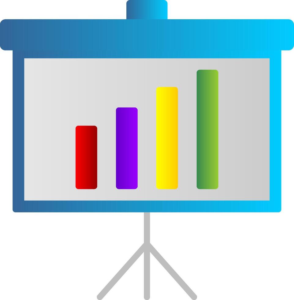 Presentation Flat Gradient  Icon vector