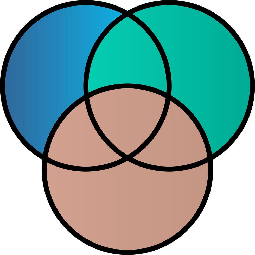 diagrama línea lleno degradado icono vector