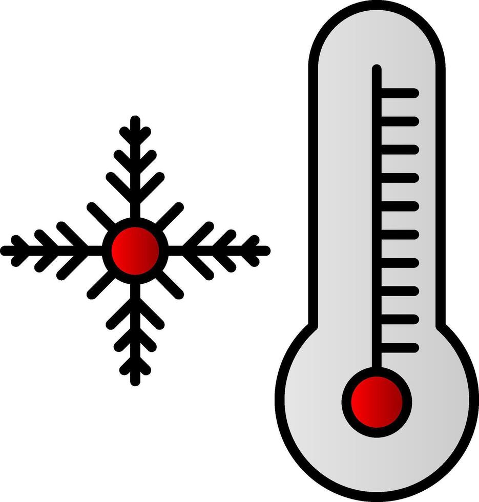 Snowflake Line Filled Gradient  Icon vector