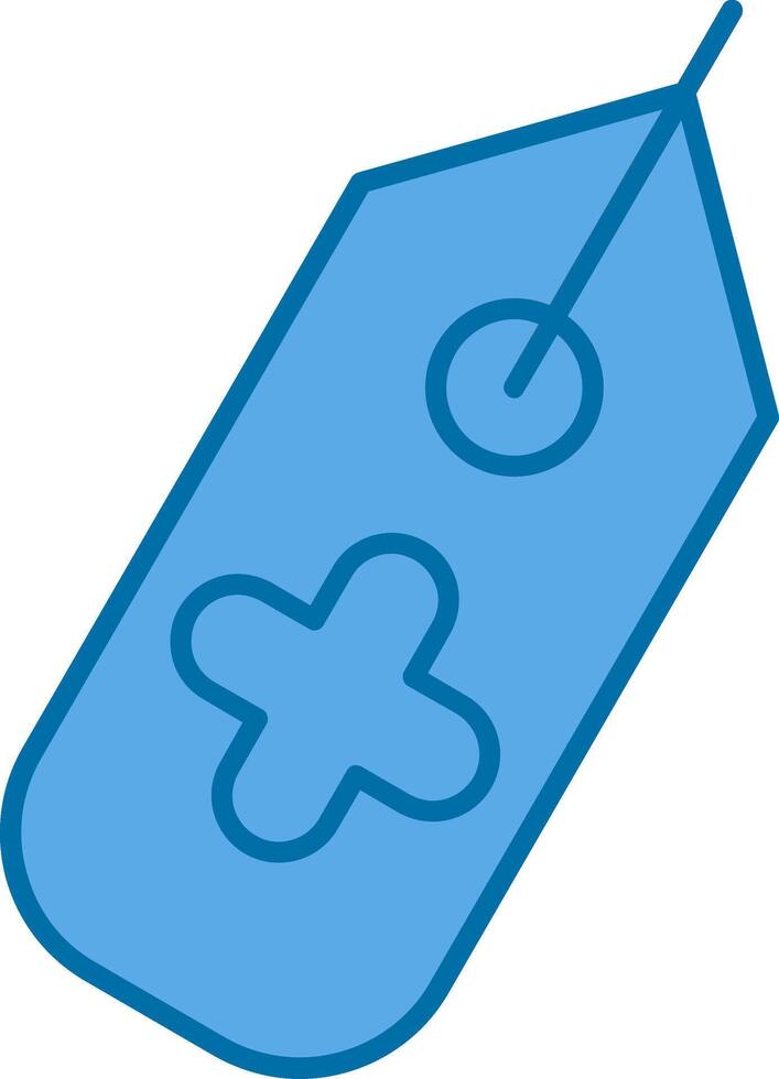 Tag Filled Blue  Icon vector