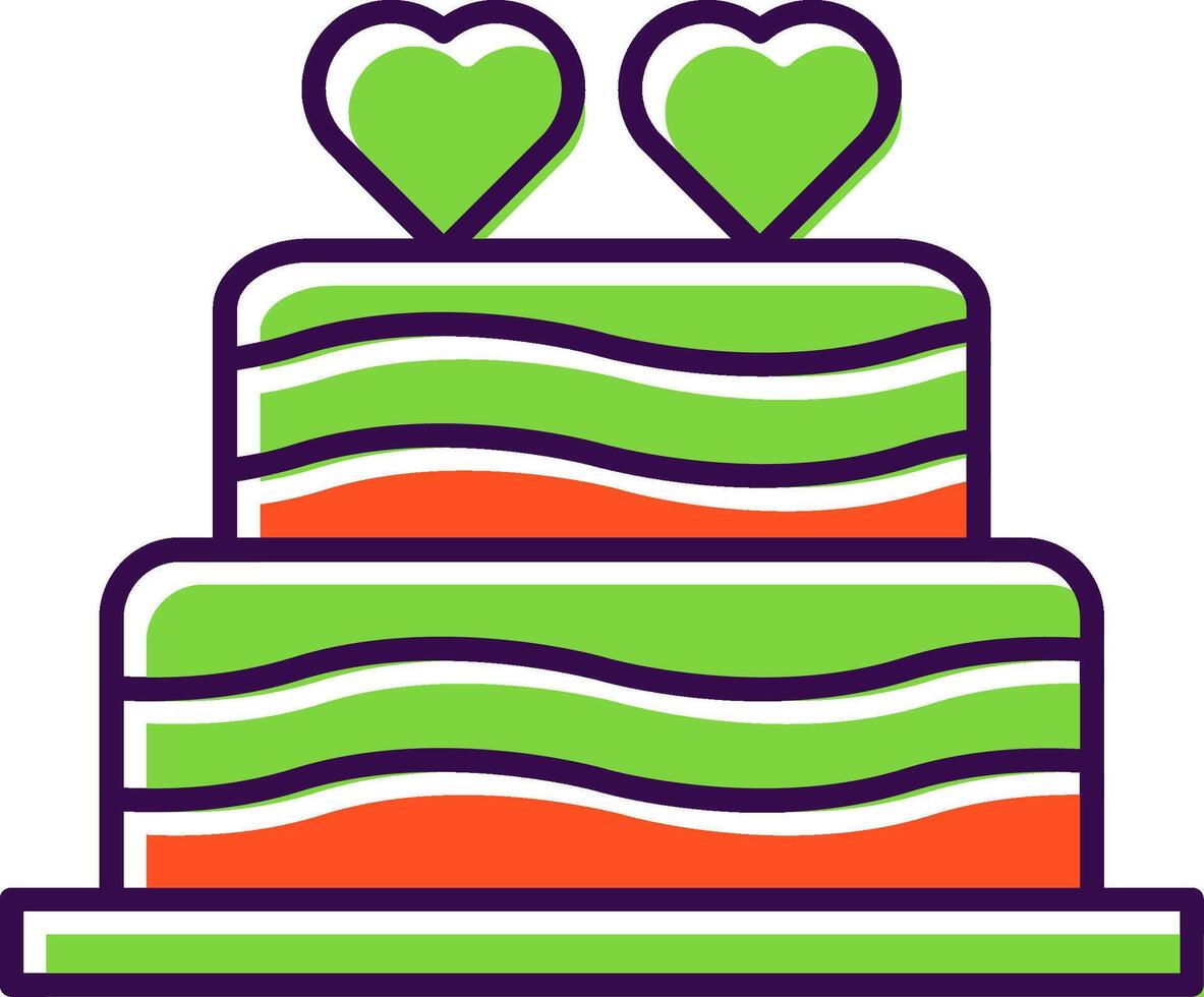 Wedding Cake Filled  Icon vector