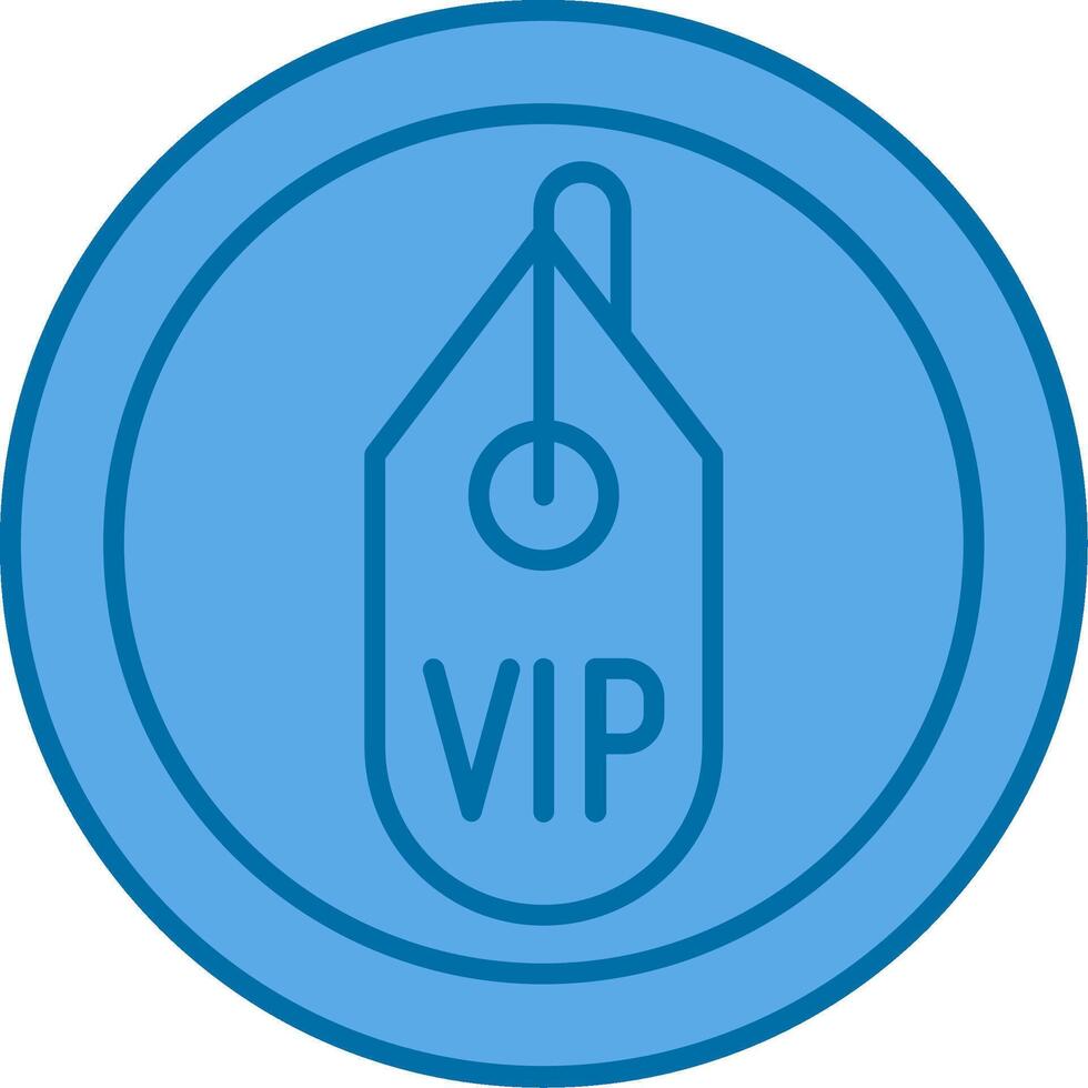 Vip Filled Blue  Icon vector