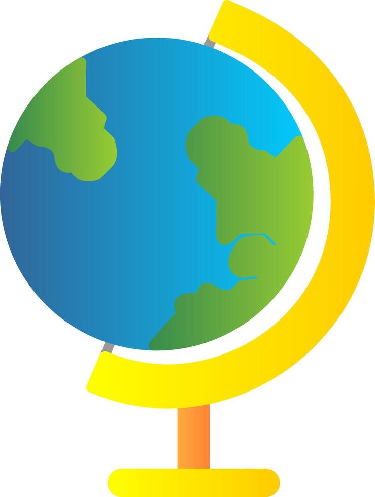 Earth Globe Flat Gradient  Icon vector