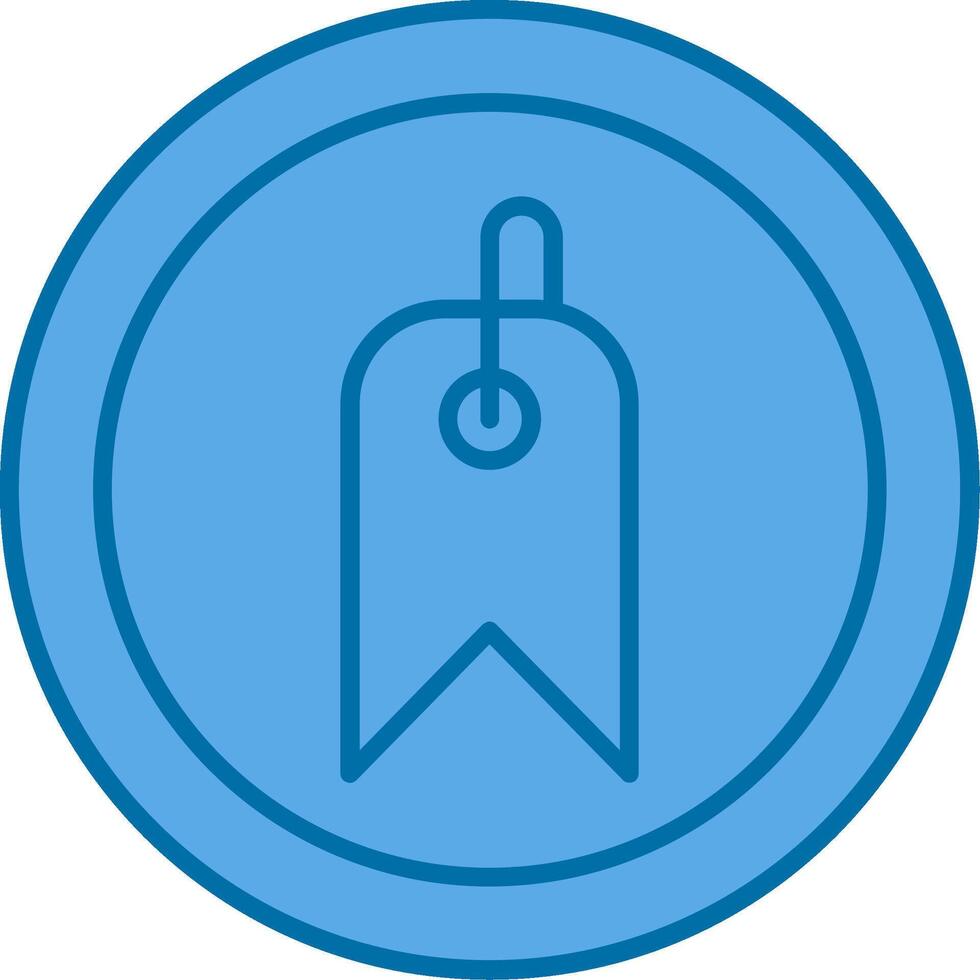 Tag Filled Blue  Icon vector