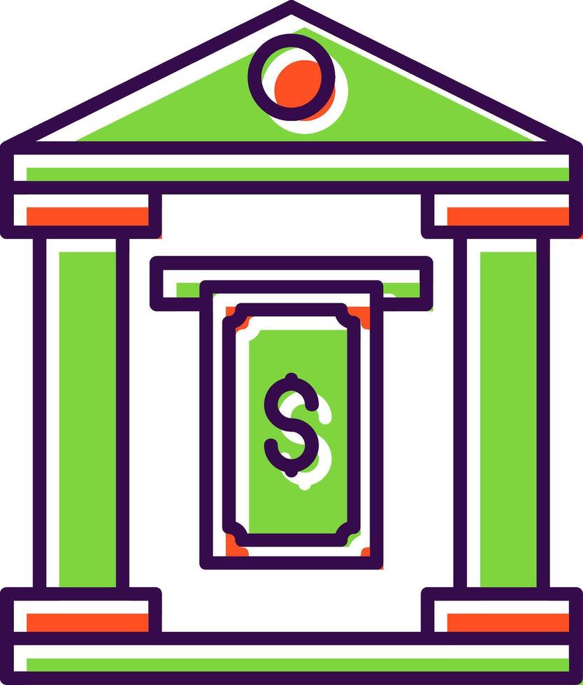 Cash Withdraw Filled  Icon vector
