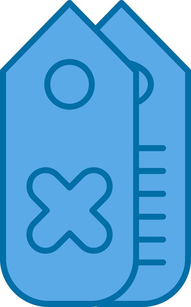 Tag Filled Blue  Icon vector