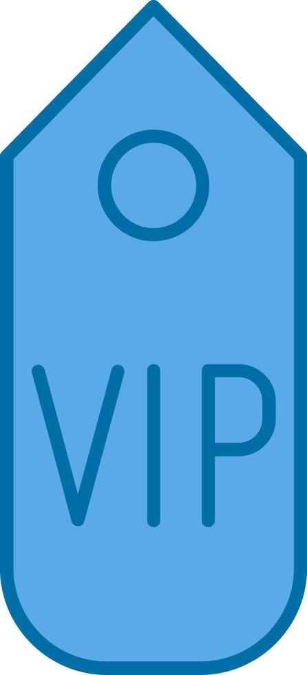 VIP pasar lleno azul icono vector