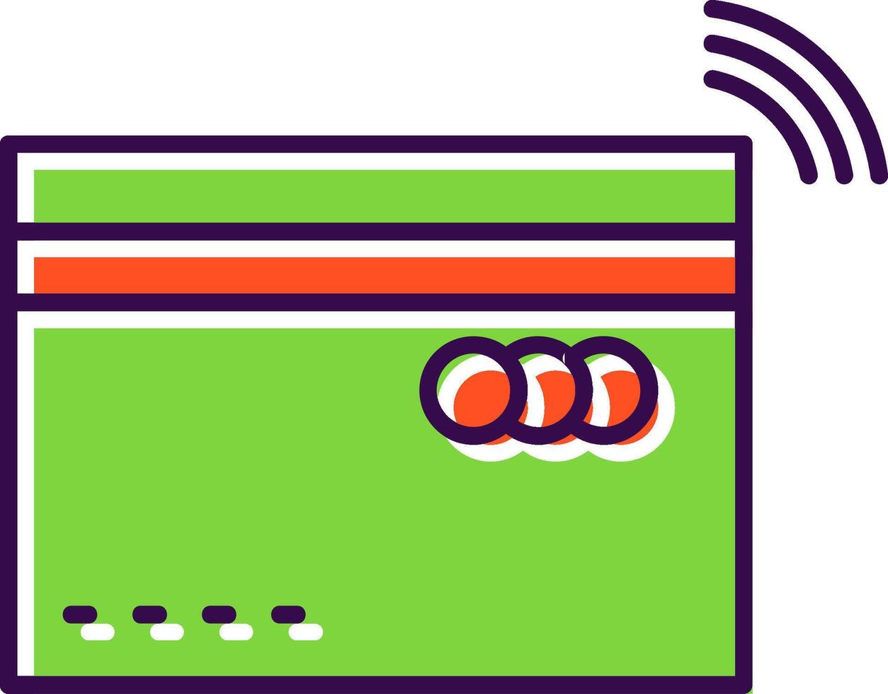 Contactless Filled  Icon vector