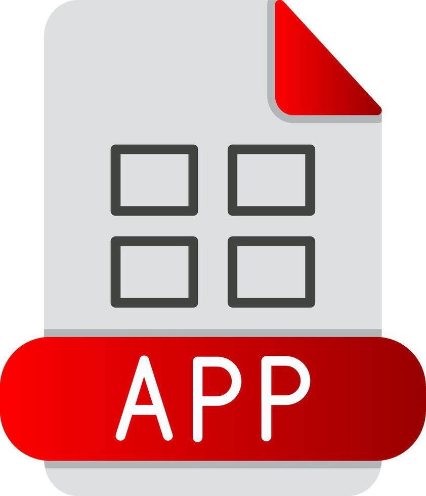 App Flat Gradient  Icon vector