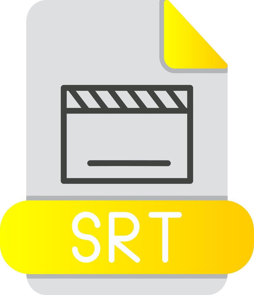 srt plano degradado icono vector