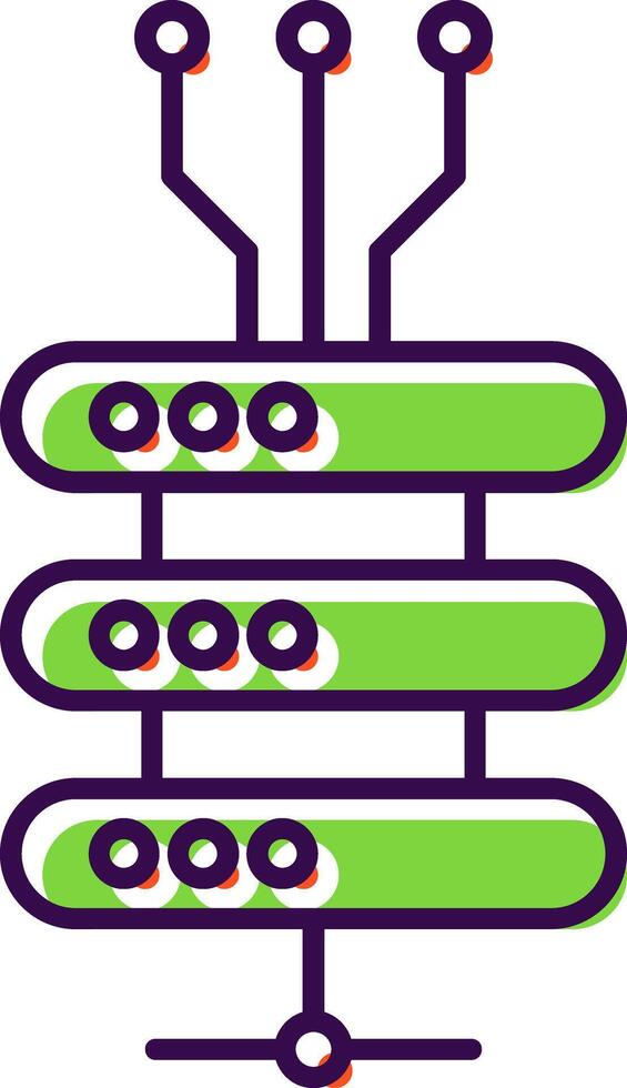 Data Network Filled  Icon vector