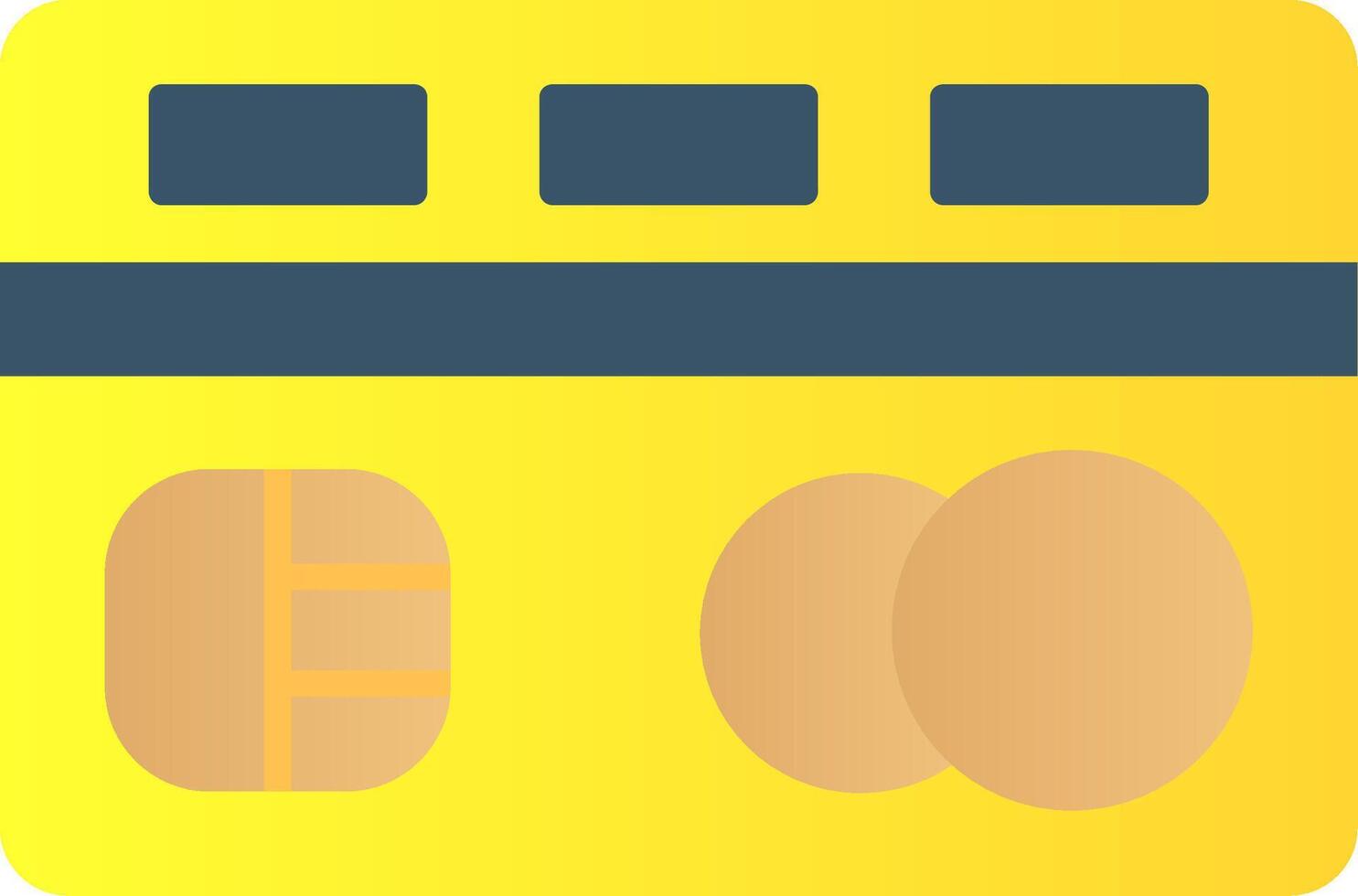 Credit Card Flat Gradient  Icon vector
