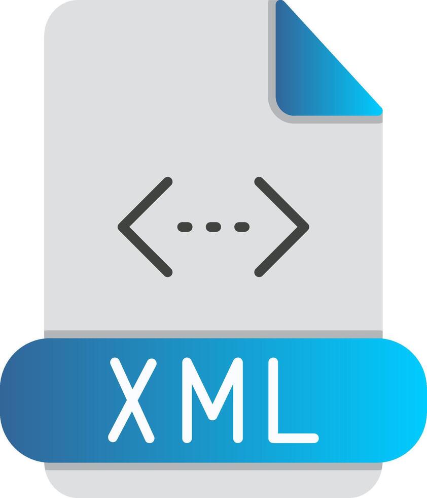 xml plano degradado icono vector