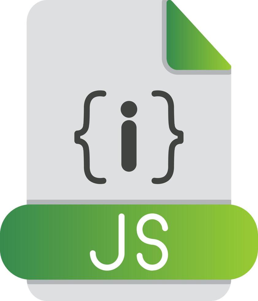 Js Format Flat Gradient  Icon vector