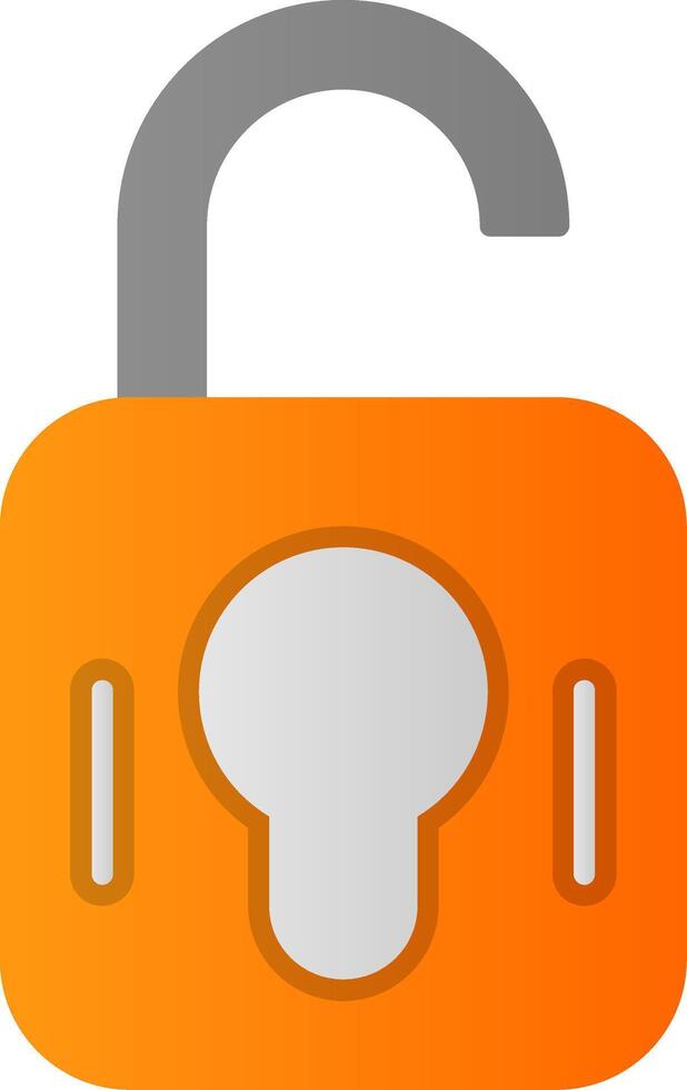 Unlock Flat Gradient  Icon vector